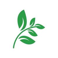 Green leaf logo vector