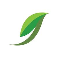 Green leaf logo vector