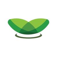 Green leaf logo vector