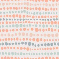 Aesthetic minimalist boho seamless pattern with hand drawn dots in mid century style in a natural color palette. Pastel naive nursery print design on a light background. Trendy kids backdrop. vector