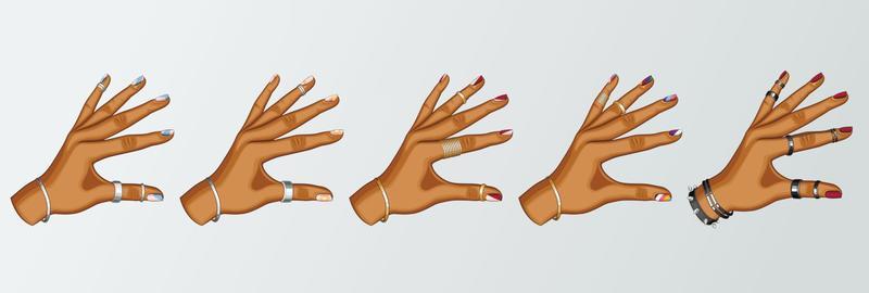 Female Hand with Beautiful Manicure and Rings