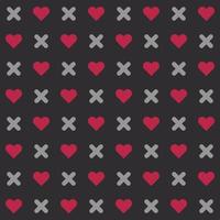 Seamless Cross And Heart Shape Background Pattern vector