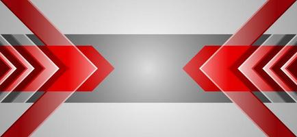 White Hi Tech Abstract Background Red Arrowhead vector