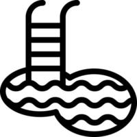 Ilustración de vector de piscina en un fondo. Símbolos de calidad premium. Iconos vectoriales para concepto y diseño gráfico.