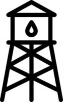 ilustración de vector de torre de agua en un fondo. símbolos de calidad premium. iconos vectoriales para concepto y diseño gráfico.