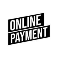 Online payment digital icon label button design vector