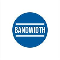 Bandwidth Capacity Network Text Icon Label Design Vector