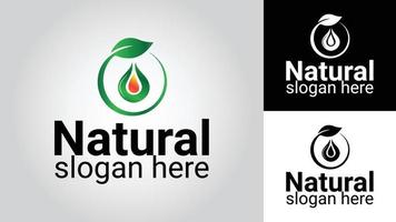 natural petróleo negocio vector logo diseño