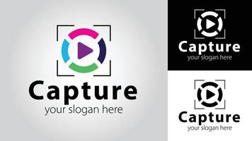 capturar negocio vector logo diseño