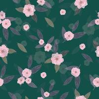 Cute hand drawn vintage floral pattern seamless  background vector