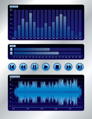 Wave editor, spectrum analyzer, output level on digital display and buttons
