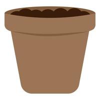 Flower pot. Flat vector illustration