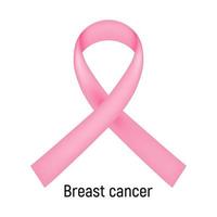 Cancer Ribbon. Breast cancer. Vector illustration.