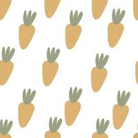 Seamless pattern with cartoon carrot. colorful vector. hand drawing, flat style. design for fabric, print, textile, wrapper vector