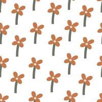 seamless pattern with cartoon flowers. colorful vector, hand drawing. design for fabric, print, textile, wrapper vector