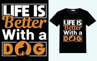 perro camiseta diseño gráfico vector y tipografía diseño