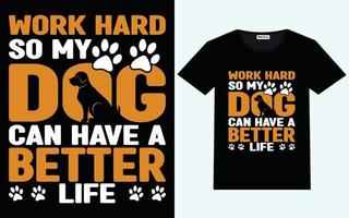 perro camiseta diseño gráfico vector y tipografía diseño