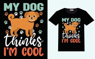 perro camiseta diseño gráfico vector y tipografía diseño