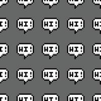 Seamless Pixel Dialog Pattern Swatch vector