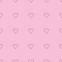 Seamless Simple Heart Pattern Swatch vector