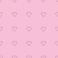 Seamless Simple Heart Pattern Swatch vector