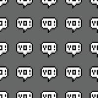 Seamless Pixel Dialog Pattern Swatch vector