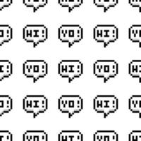 Seamless Pixel Dialog Pattern Swatch vector