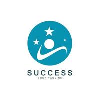 Abstract people success logo design.fun people,healthy people,sport,community people symbol vector illustration