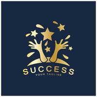 Abstract people success logo design.fun people,healthy people,sport,community people symbol vector illustration