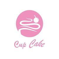 Cupcake Logo design vector illustration template. Cupcake bakery icon.cake store,caker shop ,vector