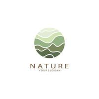 naturaleza vector logo. con árboles, ríos, mares, montañas, negocio emblemas, viaje insignias, ,ecológico salud,