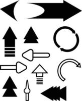 Big set of Arrows Vector Icons, Arrow different shapes in modern stylist flat style for web page design