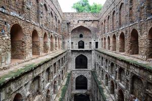 Agrasen Ki Baoli - Step Well situated in the middle of Connaught placed New Delhi India, Old Ancient archaeology Construction photo