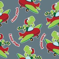Seamless pattern of cute little pilot, For fabric textile, nursery, baby clothes, background, textile, wrapping paper and other decoration. vector