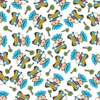 Seamless pattern of funny bear driving car in the road. Creative vector childish background for fabric, textile, nursery wallpaper, poster, card, brochure. and other decoration.