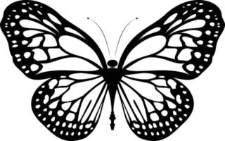 Digital drawing of a butterfly with black  wings vector
