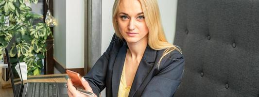 Portrait of a young businesswoman photo