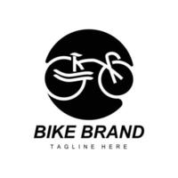 bicicleta logo, vehículo vector, bicicleta silueta icono, sencillo diseño inspiración vector