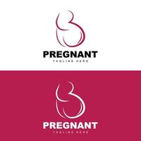 Pregnant Logo, Mom And Baby Health Care Design, Pregnant And Baby Medicine Brand Icon Vector