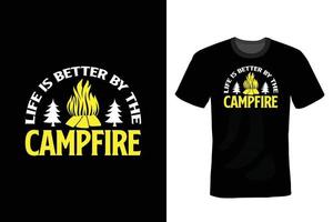 Camping T shirt design, vintage, typography vector