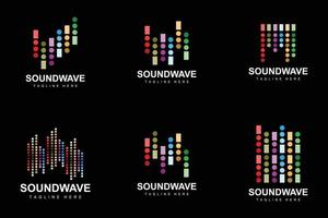 Sound Wave Logo, And Sound Tone Vector Icon Template Music Brand Product