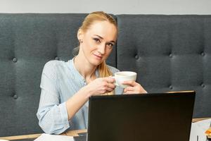 Portrait of a young businesswoman photo