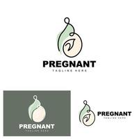 Pregnant Logo, Mom And Baby Health Care Design, Pregnant And Baby Medicine Brand Icon Vector