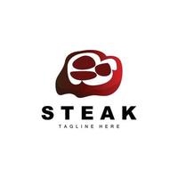 Beef Logo, Meat Steak Vector, Grill Cuisine Design, Steak Restaurant Brand Template Icon vector