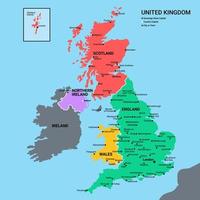 Map of United Kingdom vector