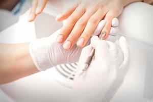 The fingernails receiving cleaning cuticle photo
