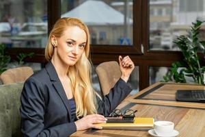 Portrait of a young businesswoman photo