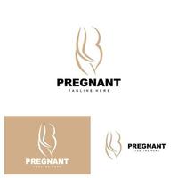 Pregnant Logo, Mom And Baby Health Care Design, Pregnant And Baby Medicine Brand Icon Vector