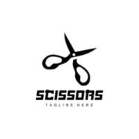 Scissors Logo, Cutting Tools Vector, Barbershop Razor Scissors Simple Design, Illustration Template Icon vector