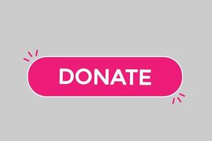 donate button vectors.sign label speech bubble donate vector